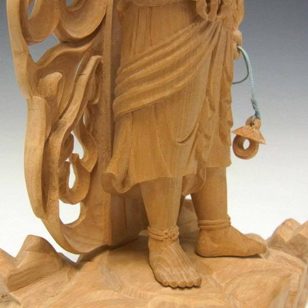 不動明王 立像 高さ28cm 榧製 木彫り 仏像 : 仏像と縁起物の専門