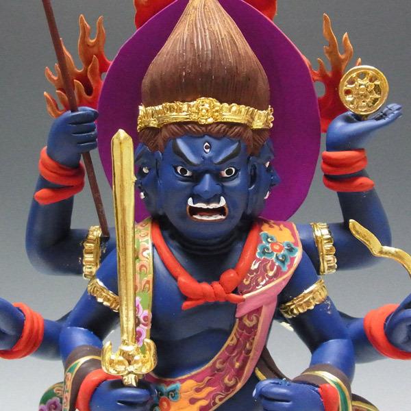 青面金剛 高さ33cm 楠製 木彫り 仏像 : 仏像と縁起物の専門店 龍