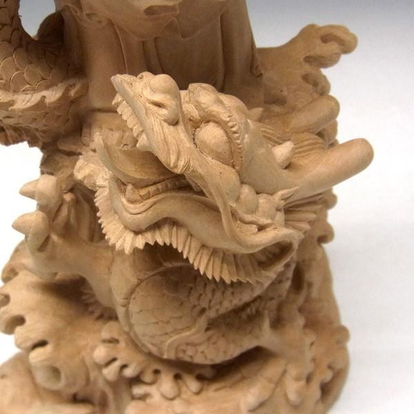龍頭観音 立像 高さ38cm 水柘植製 木彫り 仏像 : 仏像と縁起物の専門店