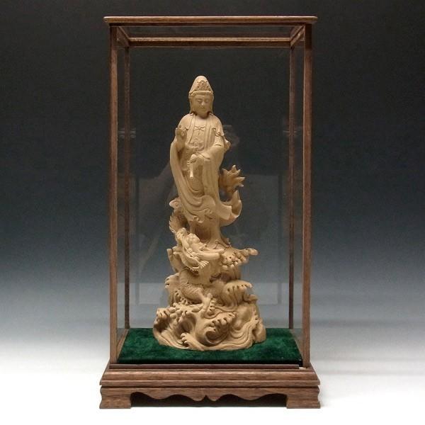 龍頭観音 立像 高さ38cm 水柘植製 木彫り 仏像 : 仏像と縁起物の専門店