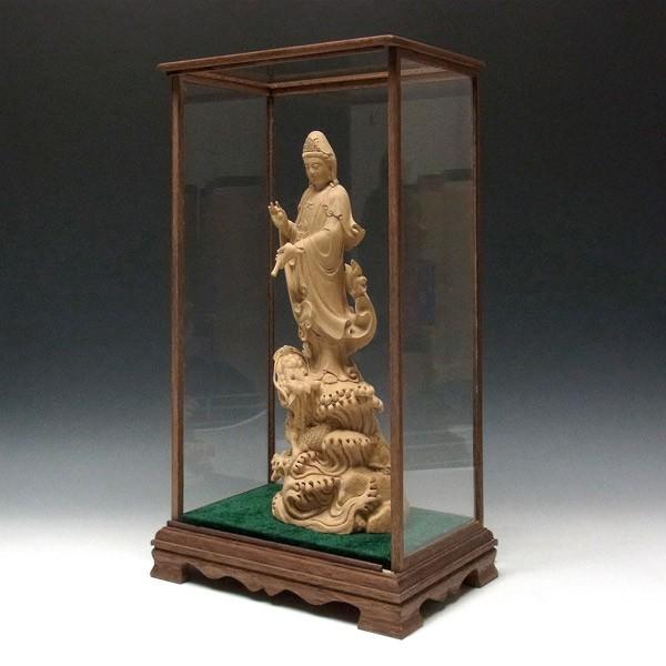龍頭観音 立像 高さ38cm 水柘植製 木彫り 仏像 : 仏像と縁起物の専門店