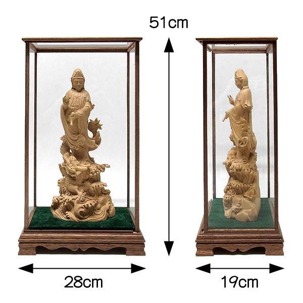龍頭観音 立像 高さ38cm 水柘植製 木彫り 仏像 : 仏像と縁起物の専門店