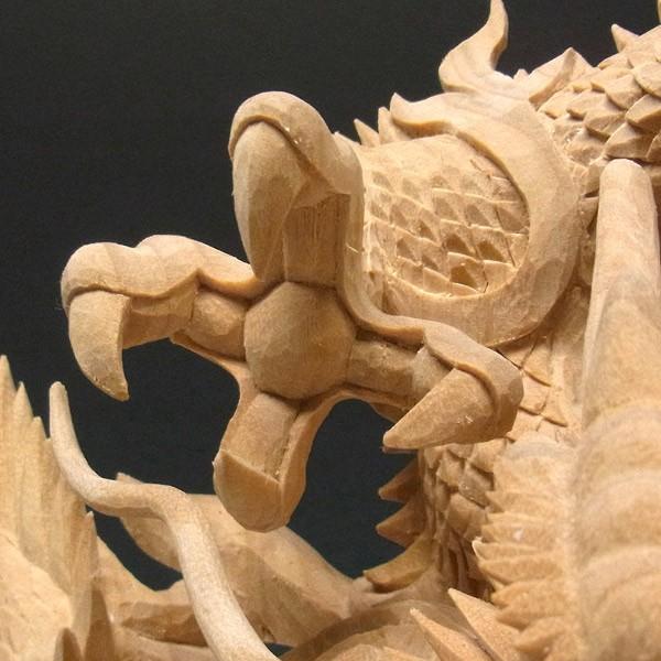 木彫り 山水雲龍 高さ48cm 置物 楠 木彫りの龍 : 仏像と縁起物の専門店