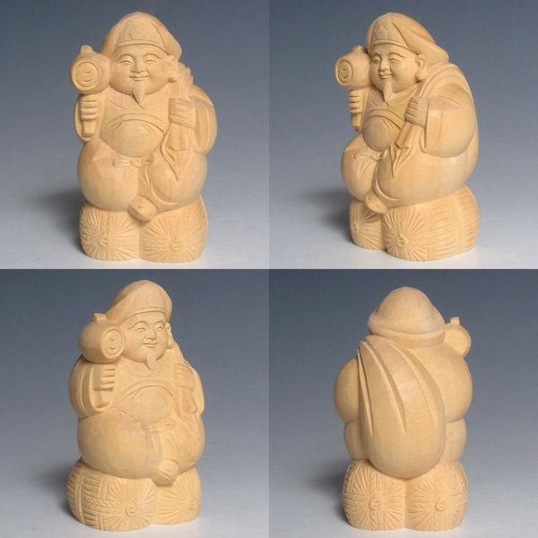 木彫り 七福神セット (小) 桧製 7柱セット 縁起物 置物 : 仏像と 木彫り 七福神セット (小) 桧製 7柱セット 縁起物 置物 : 仏像と