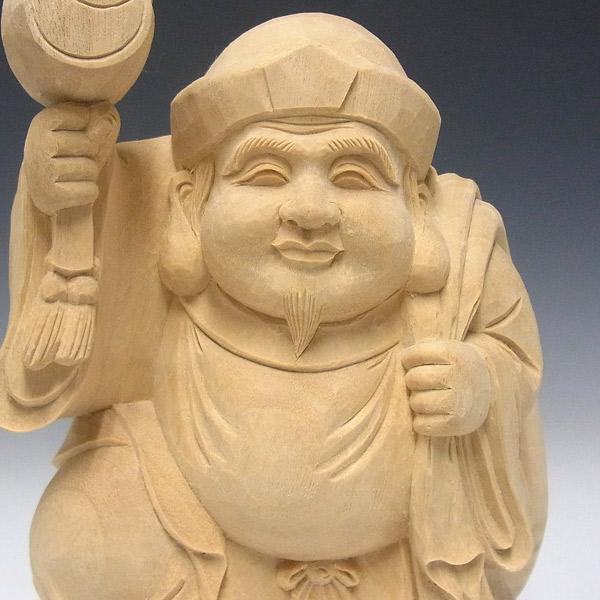 木彫り 大黒天 高さ25cm 楠製 置物 : 仏像と縁起物の専門店 龍祥本舗