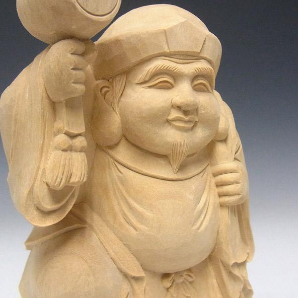 木彫り 大黒天 高さ25cm 楠製 置物 : 仏像と縁起物の専門店 龍祥本舗