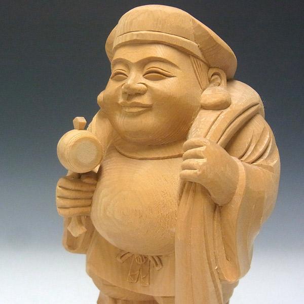 大黒天像 高さ20cm 桧製 木彫り 仏像 : 仏像と縁起物の専門店 龍祥本舗