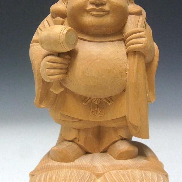 大黒天像 高さ20cm 桧製 木彫り 仏像 : 仏像と縁起物の専門店 龍祥本舗