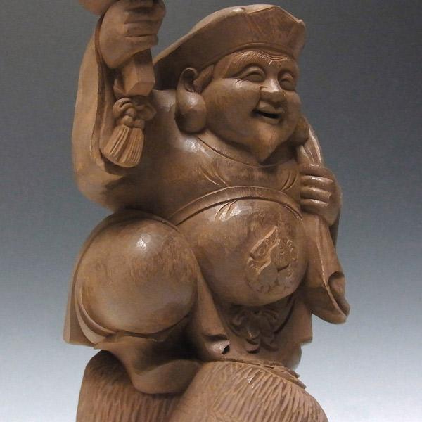 木彫り 大黒天 高さ31cm 楠製 置物 : 仏像と縁起物の専門店 龍祥本舗