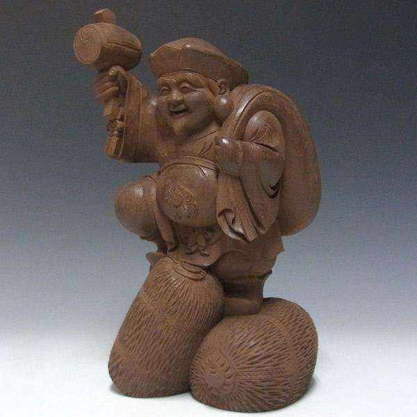 木彫り 大黒天 高さ31cm 楠製 置物 : 仏像と縁起物の専門店 龍祥本舗