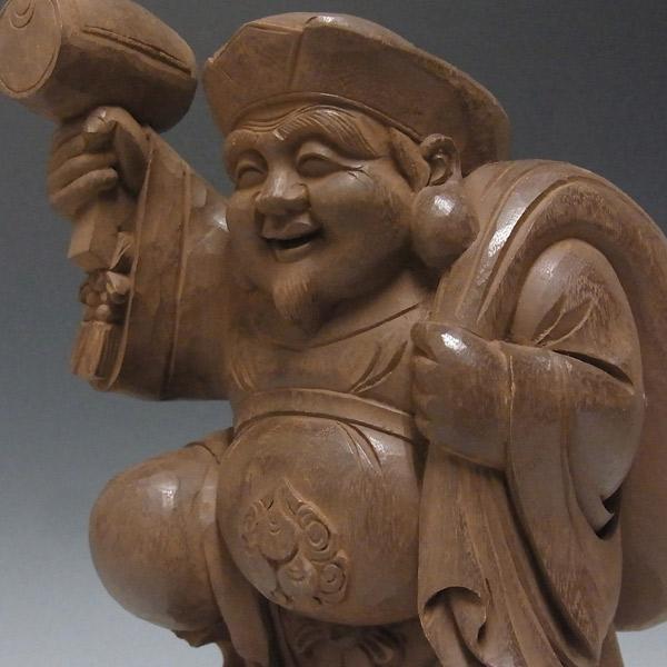 木彫り 大黒天 高さ31cm 楠製 置物 : 仏像と縁起物の専門店 龍祥本舗