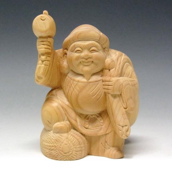 木彫り 大黒天 高さ9cm 置物 七福神 縁起物 : 仏像と縁起物の専門店 龍