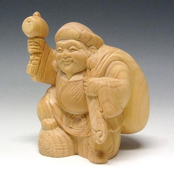木彫り 大黒天 高さ9cm 置物 七福神 縁起物 : 仏像と縁起物の専門店 龍
