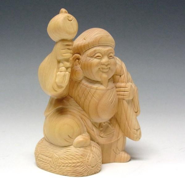 木彫り 大黒天 高さ9cm 置物 七福神 縁起物 : 仏像と縁起物の専門店 龍