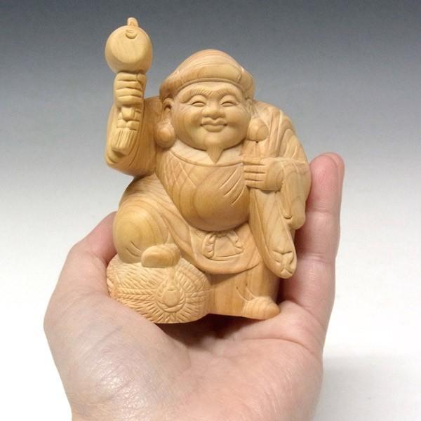 木彫り 大黒天 高さ9cm 置物 七福神 縁起物 : 仏像と縁起物の専門店 龍