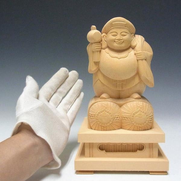 大黒天 立像 高さ21cm 桧製 木彫り 仏像 : 仏像と縁起物の専門店 龍祥