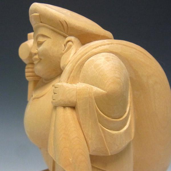 大黒天 立像 高さ21cm 桧製 木彫り 仏像 : 仏像と縁起物の専門店 龍祥