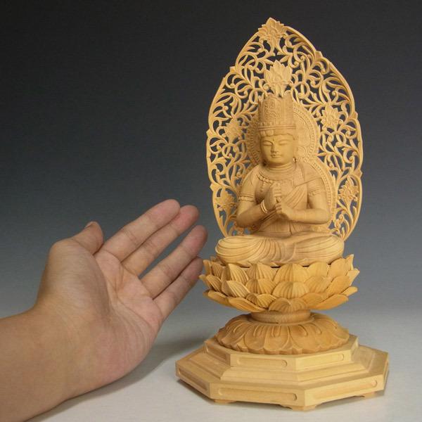 大日如来 坐像 高さ23cm 柘植製 木彫り 仏像 : 仏像と縁起物の専門店