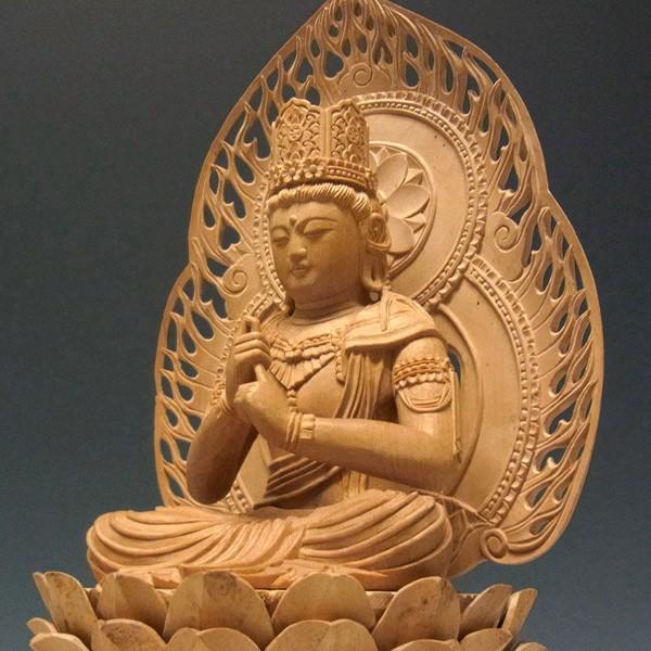 大日如来 坐像 高さ30cm 柘植製 木彫り 仏像 : 仏像と縁起物の