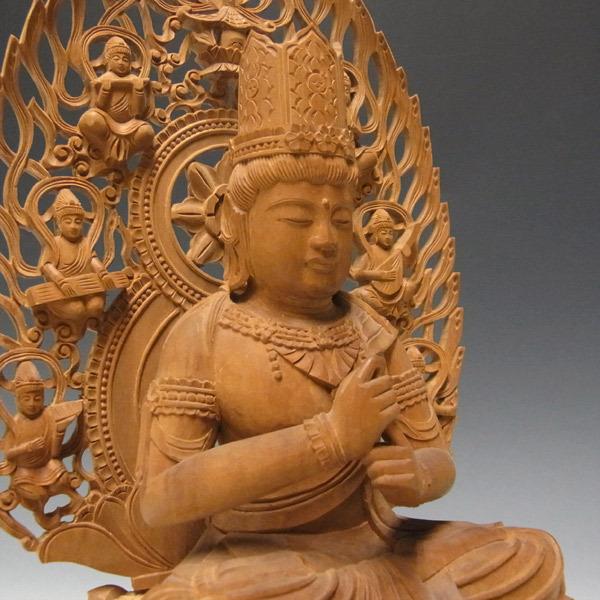 大日如来 坐像 高さ30cm 白檀製 木彫り 仏像 : 仏像と縁起物の 大日如来 坐像 高さ30cm 白檀製 木彫り 仏像 : 仏像と縁起物の