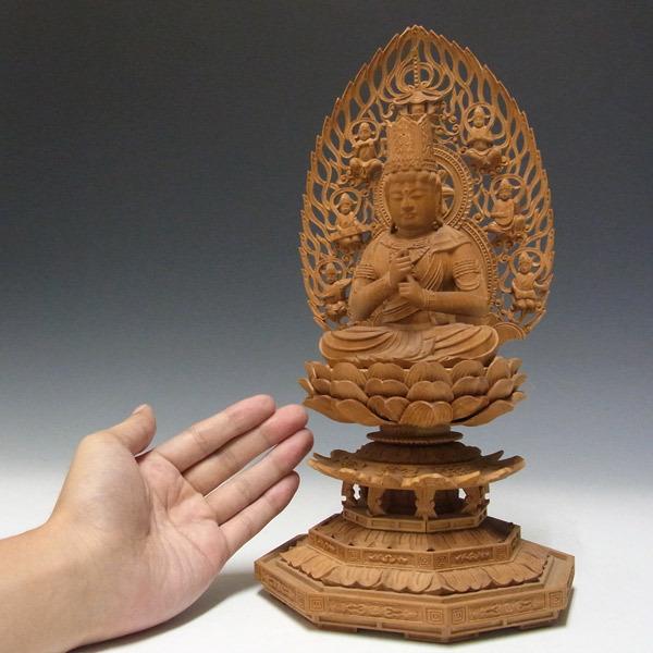 大日如来 坐像 高さ30cm 白檀製 木彫り 仏像 :dainichi7-BY:仏像と 