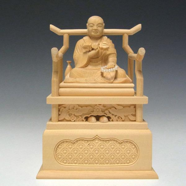 弘法大師 高さ16cm 桧製 木彫り 仏像 : 仏像と縁起物の専門店 龍祥本舗