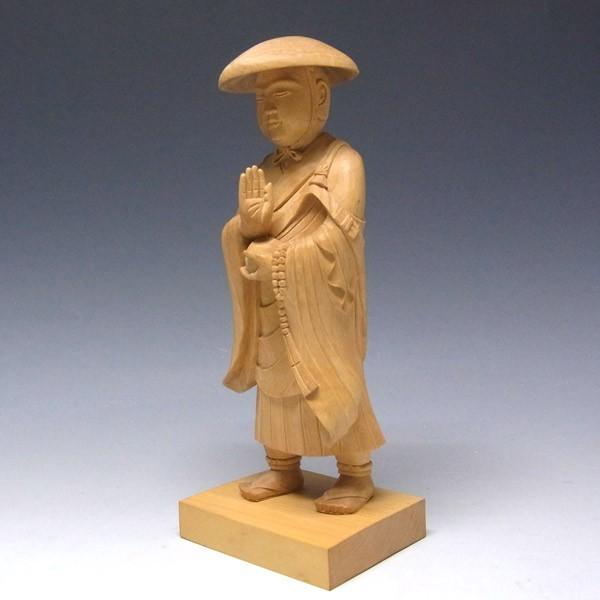 弘法大師　立像　木彫り 弘法大師 立像 木彫り