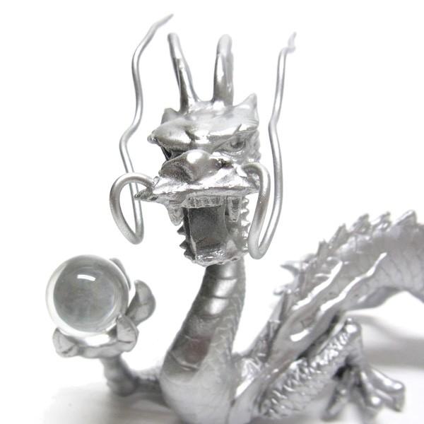 風水龍 置物 銅器 水晶玉持ち銀龍 : 仏像と縁起物の専門店 龍祥本舗
