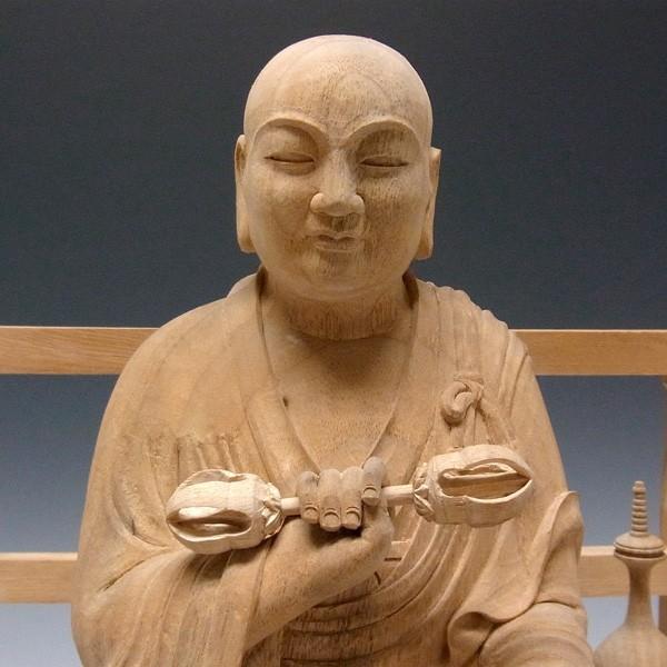 弘法大師 高さ30cm 楠製 木彫り 仏像 : 仏像と縁起物の専門店 龍