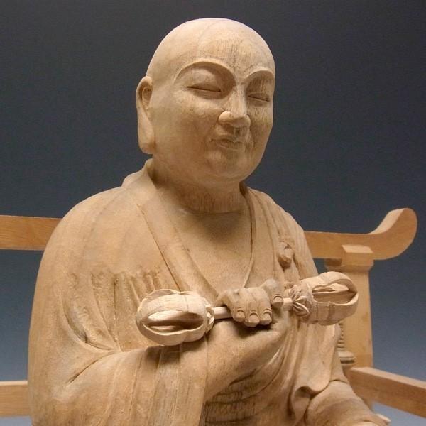 弘法大師 高さ30cm 楠製 木彫り 仏像 : 仏像と縁起物の専門店 龍祥本舗