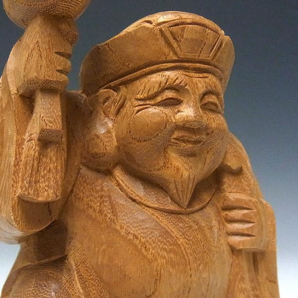 国産欅 木彫り 恵比寿大黒 置物 高さ16cm : 仏像と縁起物の専門 国産欅 木彫り 恵比寿大黒 置物 高さ16cm : 仏像と縁起物の専門