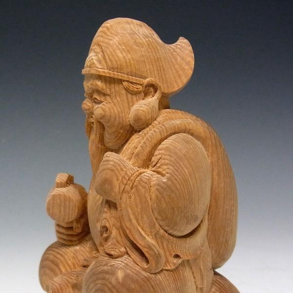 楠 木彫り 恵比寿大黒 置物 高さ16cm : 仏像と縁起物の専門店 龍 楠 木彫り 恵比寿大黒 置物 高さ16cm : 仏像と縁起物の専門店 龍