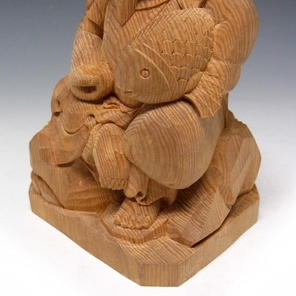 楠 木彫り 恵比寿大黒 置物 高さ16cm : 仏像と縁起物の専門店 龍 楠 木彫り 恵比寿大黒 置物 高さ16cm : 仏像と縁起物の専門店 龍