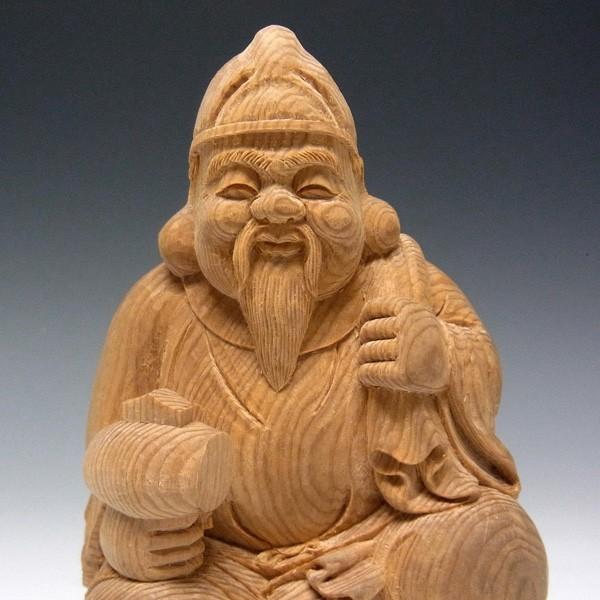 楠 木彫り 恵比寿大黒 置物 高さ16cm : 仏像と縁起物の専門店 龍 楠 木彫り 恵比寿大黒 置物 高さ16cm : 仏像と縁起物の専門店 龍