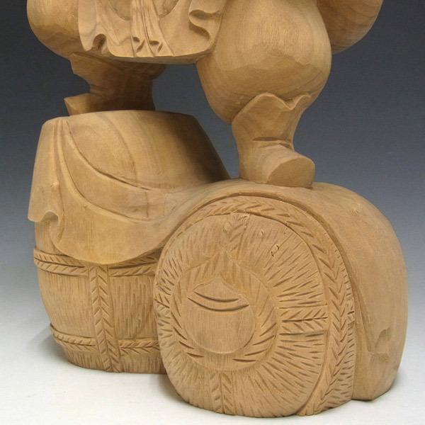 木彫り 恵比寿大黒 置物 高さ54cm 楠 : 仏像と縁起物の専門店 龍祥本舗