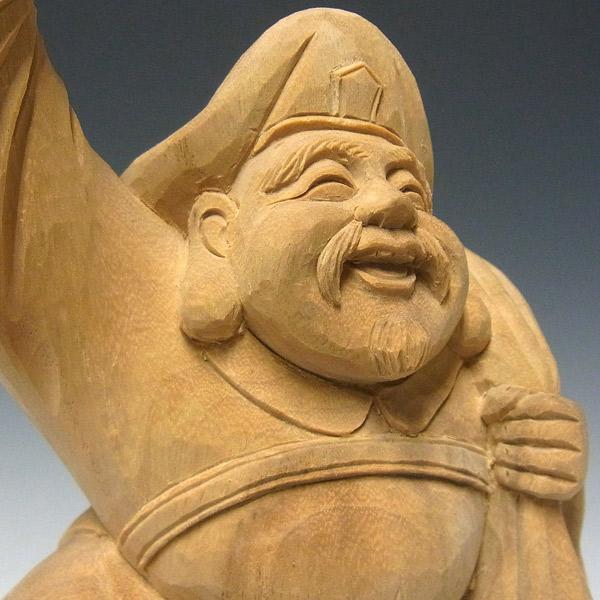 木製彫刻 大黒様と恵比寿様　高さ 約60cm 木製彫刻 大黒様と恵比寿様 高さ 約60cm