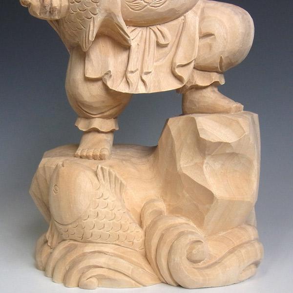 木彫り 恵比寿大黒 置物 高さ33cm 楠製 : 仏像と縁起物の専門店 木彫り 恵比寿大黒 置物 高さ33cm 楠製 : 仏像と縁起物の専門店