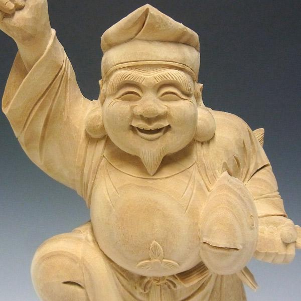 木彫り 恵比寿大黒 置物 高さ31cm 恵比寿大黒天 七福神 縁起物 木彫り 恵比寿大黒 置物 高さ31cm 恵比寿大黒天 七福神 縁起物
