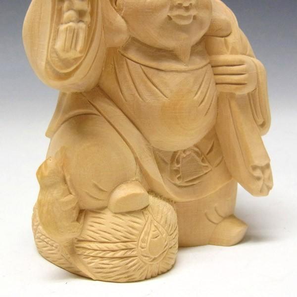 木彫り 恵比寿大黒 セット 置物 高さ10cm 柘植 : 仏像と縁起物の専門店