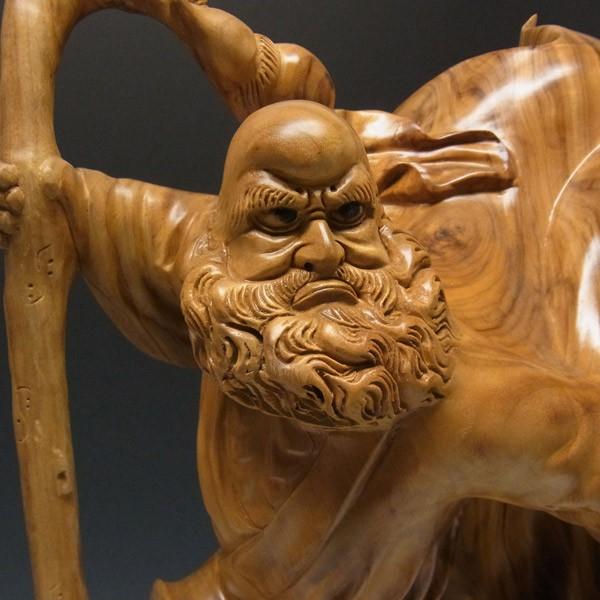 木彫り 達磨大師 高さ66cm 置物 楠製 だるま : 仏像と縁起物の 木彫り 達磨大師 高さ66cm 置物 楠製 だるま : 仏像と縁起物の