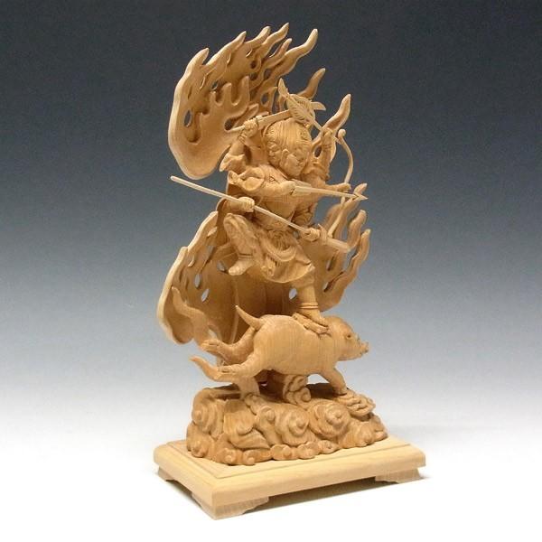 摩利支天 高さ26cm 榧製 木彫り 仏像 : 仏像と縁起物の専門店 龍祥本舗