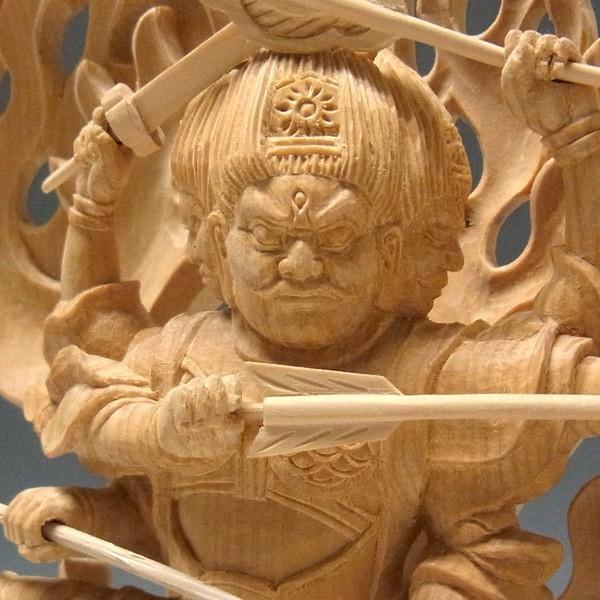 仏教美術 時代 木彫摩利支天 山岳仰 仏像 時代物 極上品 摩利支天の制作過程です (徳島県吉野川市醫光寺寶壽館本尊