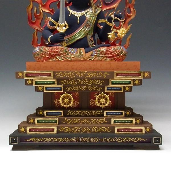 彩色不動明王 坐像 高さ53cm 楠製 木彫り 仏像 : 仏像と縁起物の専門店