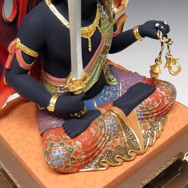 彩色不動明王 坐像 高さ53cm 楠製 木彫り 仏像 : 仏像と縁起物の専門店