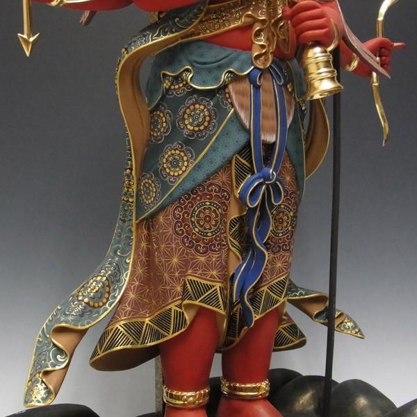 彩色三宝荒神 立像 高さ84cm 楠製 木彫り 仏像 : 仏像と縁起物の専門店