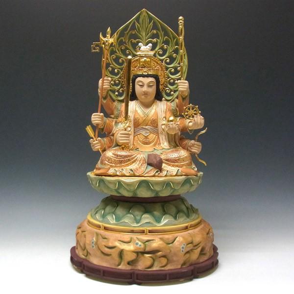 八臂弁財天 八臂弁才天 高さ60cm 楠製 木彫り 仏像 :ELA-16:仏像と縁起物の専門店 龍祥本舗 - 通販 - Yahoo!ショッピング
