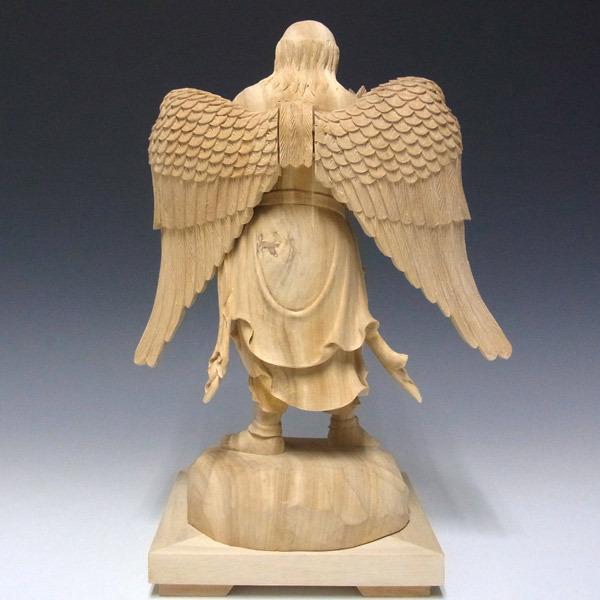 大天狗 立像 高さ35cm 楠製 木彫り 仏像 : 仏像と縁起物の専門店