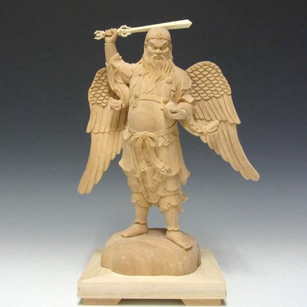 小天狗 立像 高さ34cm 楠製 木彫り 仏像 : 仏像と縁起物の専門店 龍祥