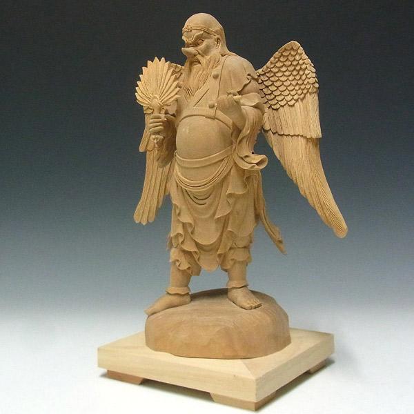 大天狗 立像 高さ34cm 楠製 木彫り 仏像 : 仏像と縁起物の専門店 龍祥