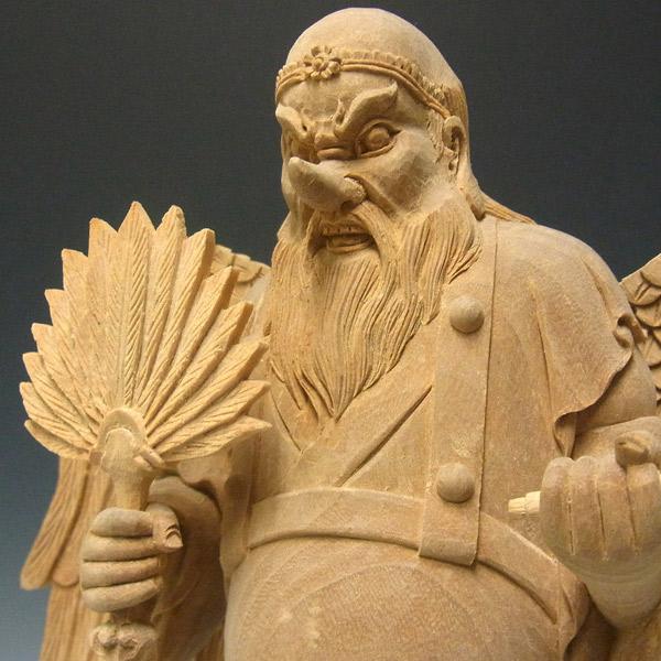 大天狗 立像 高さ34cm 楠製 木彫り 仏像 : 仏像と縁起物の専門店 龍祥